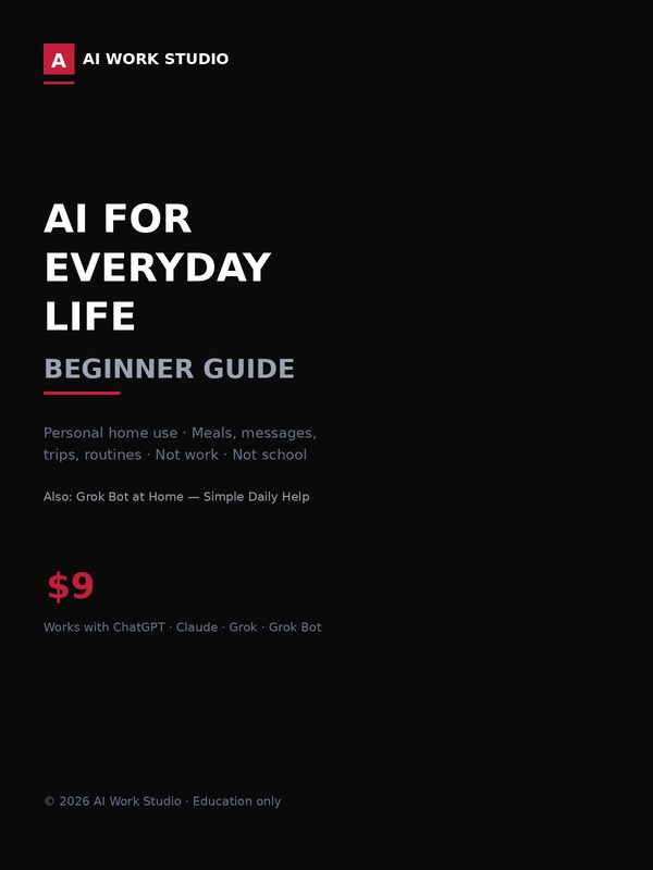 AI for Everyday Life, Beginner Guide, cover