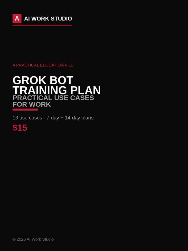 Grok Bot Training Plan cover